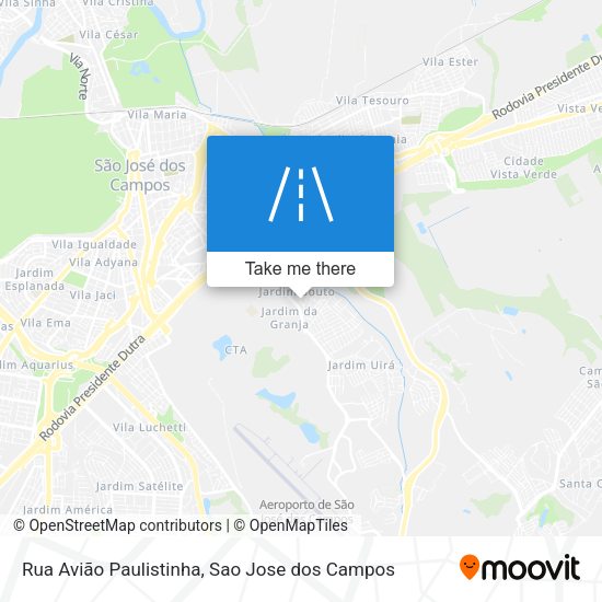 Rua Avião Paulistinha map