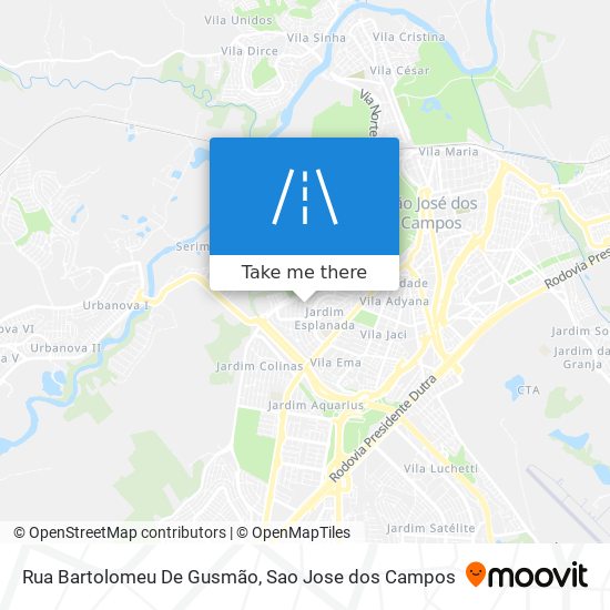 Mapa Rua Bartolomeu De Gusmão