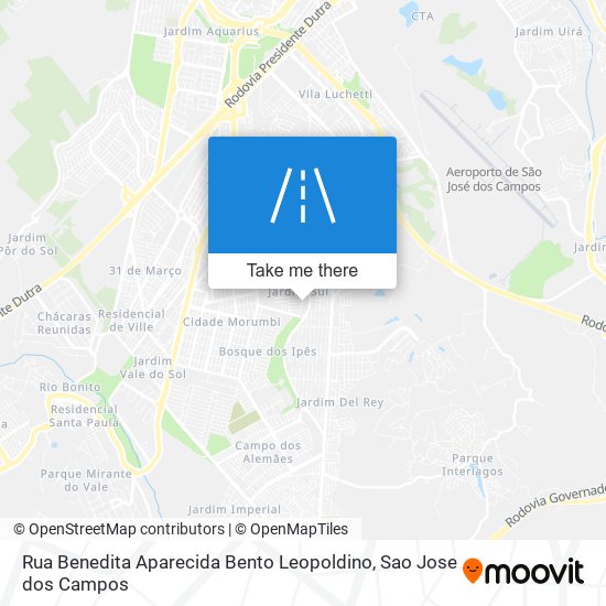 Mapa Rua Benedita Aparecida Bento Leopoldino