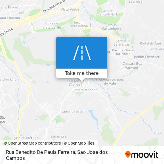 Rua Benedito De Paula Ferreira map