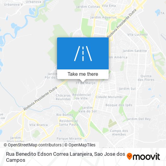 Mapa Rua Benedito Edson Correa Laranjeira