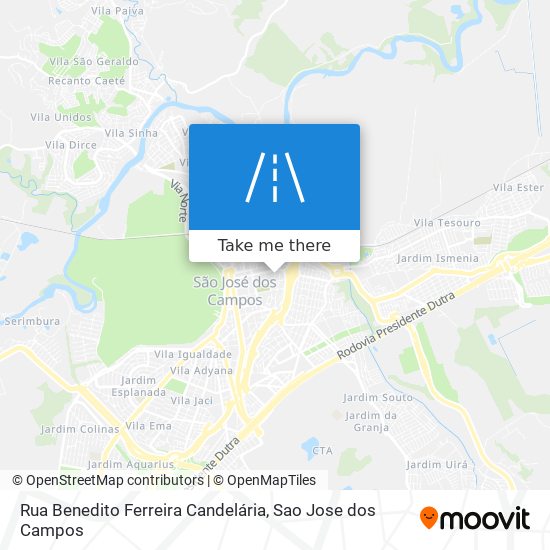 Mapa Rua Benedito Ferreira Candelária