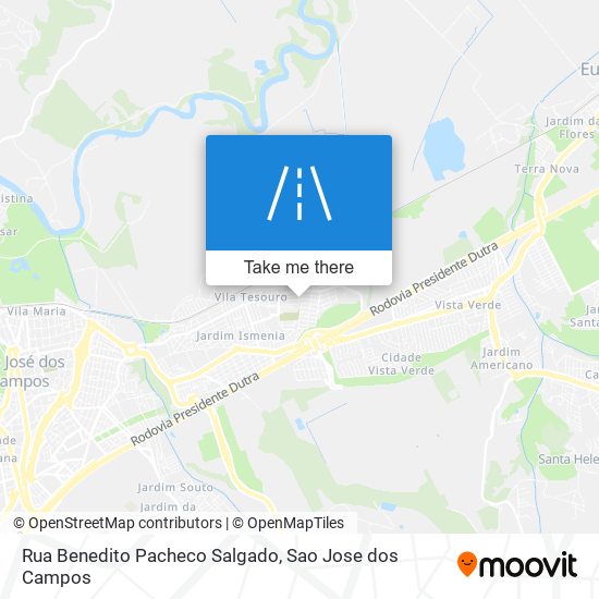 Mapa Rua Benedito Pacheco Salgado