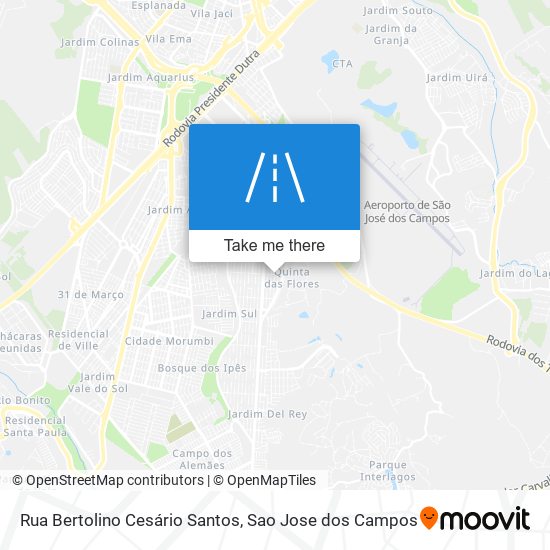 Mapa Rua Bertolino Cesário Santos