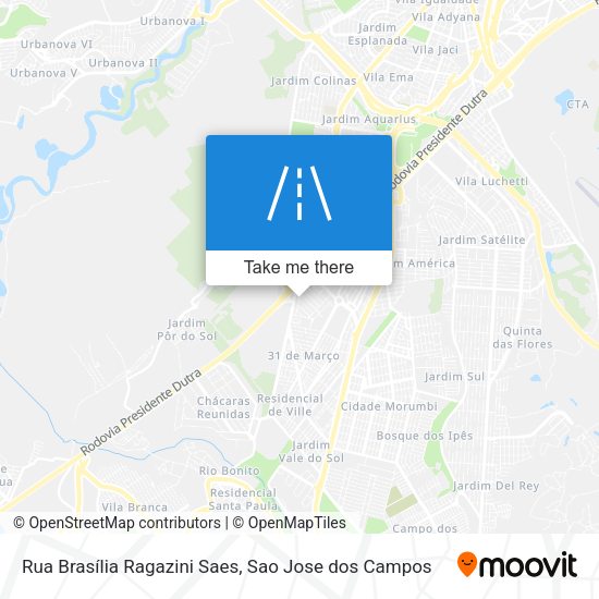 Rua Brasília Ragazini Saes map