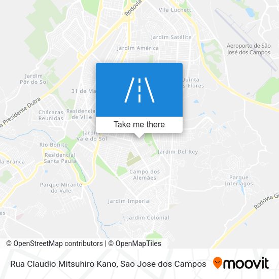 Rua Claudio Mitsuhiro Kano map