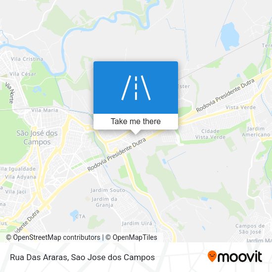 Rua Das Araras map
