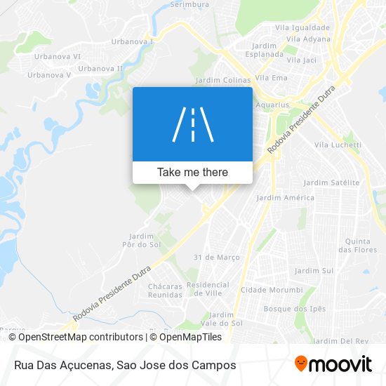 Rua Das Açucenas map