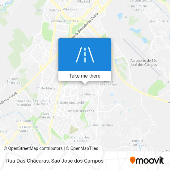 Rua Das Chácaras map