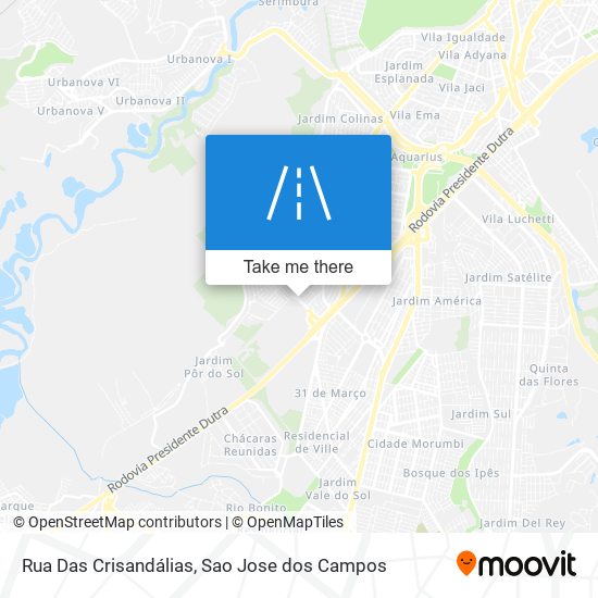 Rua Das Crisandálias map