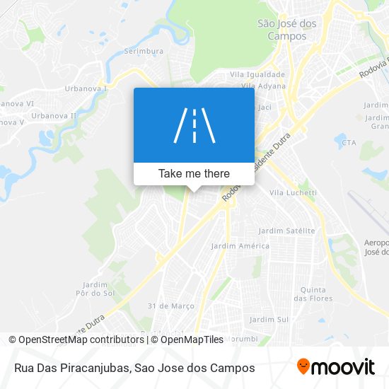 Mapa Rua Das Piracanjubas