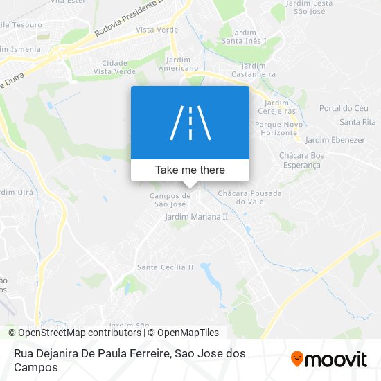 Rua Dejanira De Paula Ferreire map