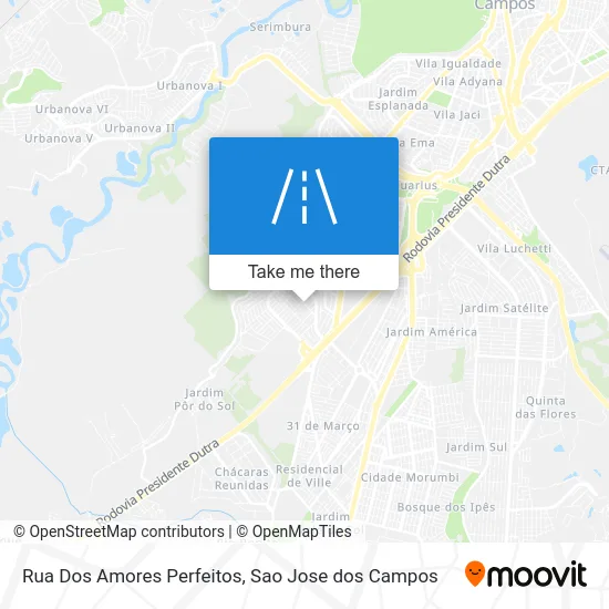 Rua Dos Amores Perfeitos map