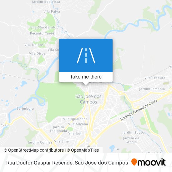 Mapa Rua Doutor Gaspar Resende