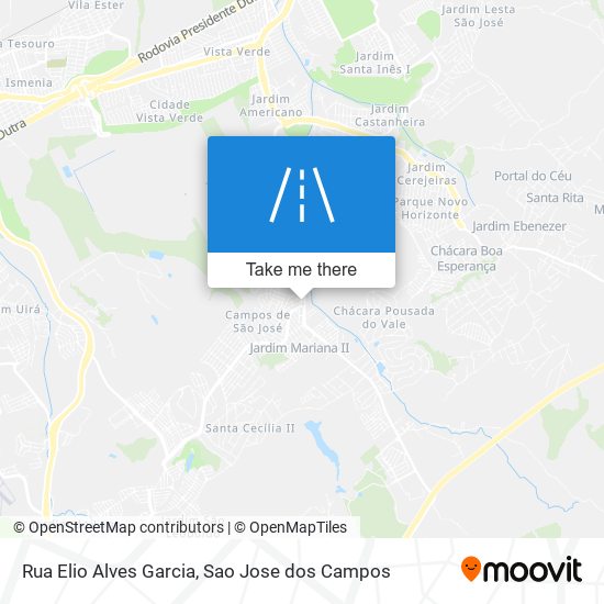 Mapa Rua Elio Alves Garcia