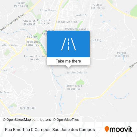 Rua Emertina C Campos map