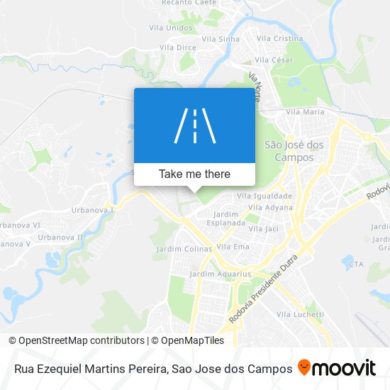 Mapa Rua Ezequiel Martins Pereira