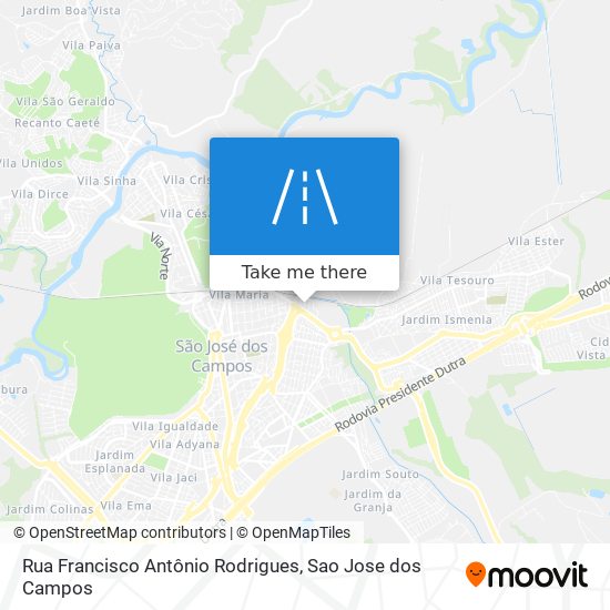 Mapa Rua Francisco Antônio Rodrigues