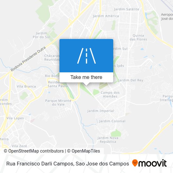 Rua Francisco Darli Campos map
