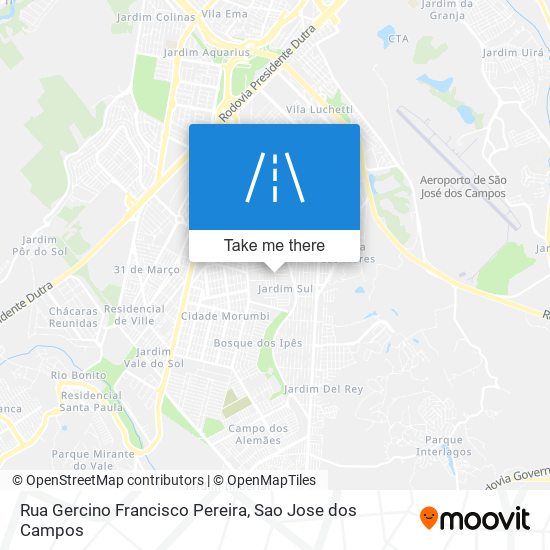 Mapa Rua Gercino Francisco Pereira