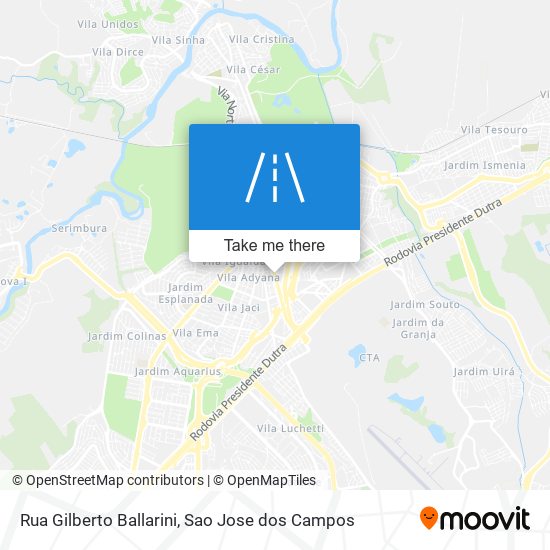 Mapa Rua Gilberto Ballarini