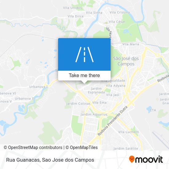 Rua Guanacas map