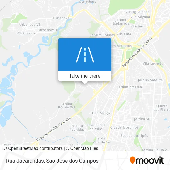 Rua Jacarandas map