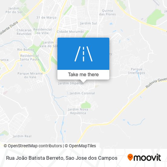 Mapa Rua João Batista Berreto