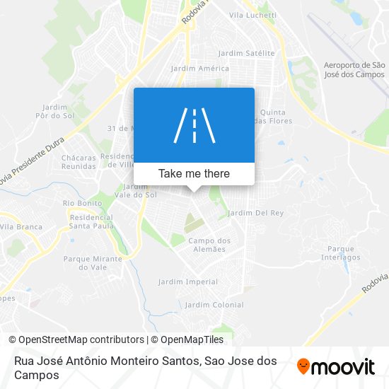 Mapa Rua José Antônio Monteiro Santos