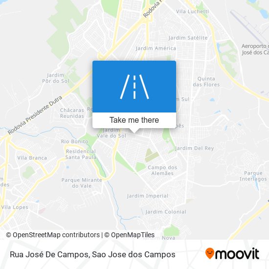 Mapa Rua José De Campos