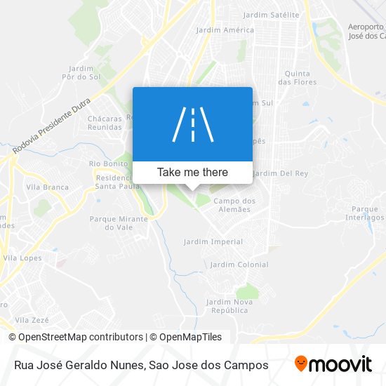 Rua José Geraldo Nunes map