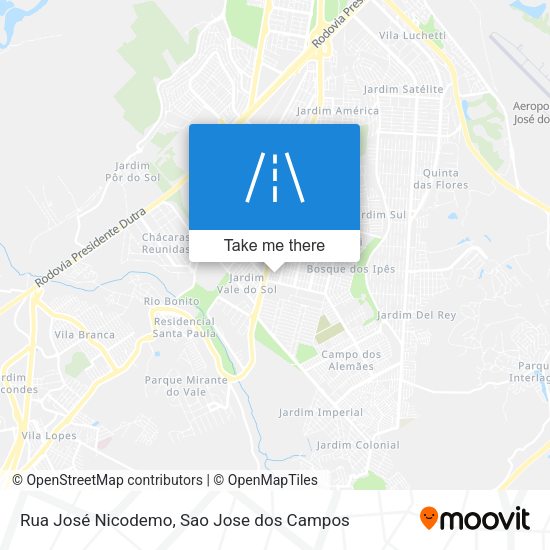 Rua José Nicodemo map