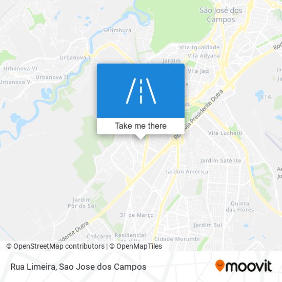 Rua Limeira map