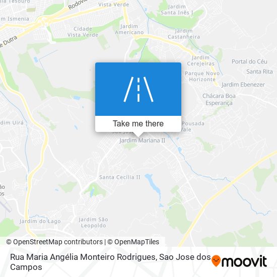 Mapa Rua Maria Angélia Monteiro Rodrigues