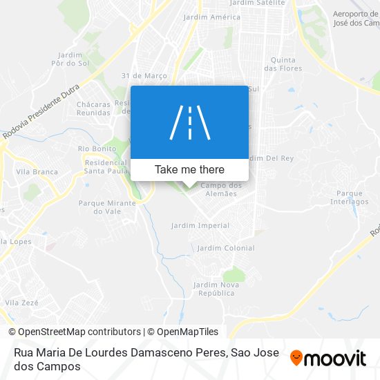 Mapa Rua Maria De Lourdes Damasceno Peres