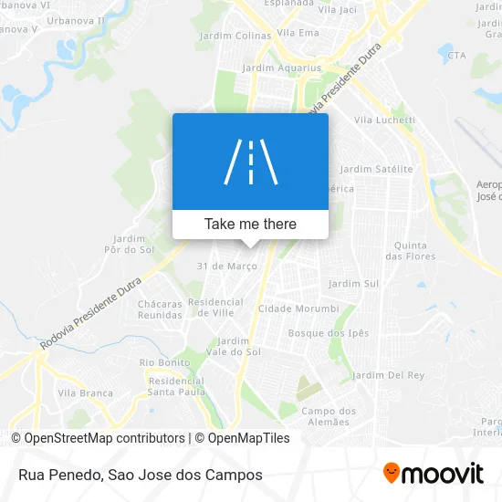 Rua Penedo map