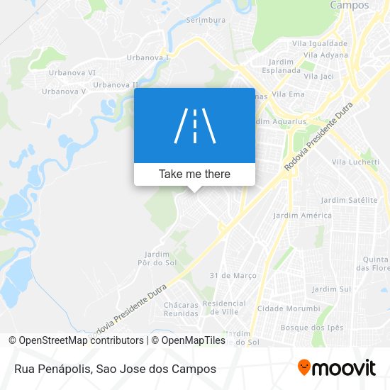 Rua Penápolis map