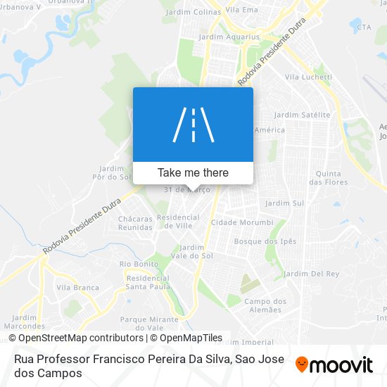 Mapa Rua Professor Francisco Pereira Da Silva