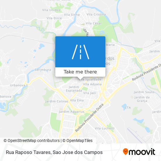 Mapa Rua Raposo Tavares