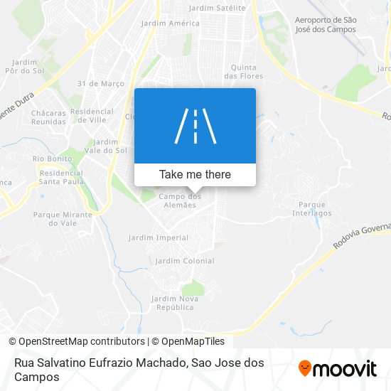 Mapa Rua Salvatino Eufrazio Machado