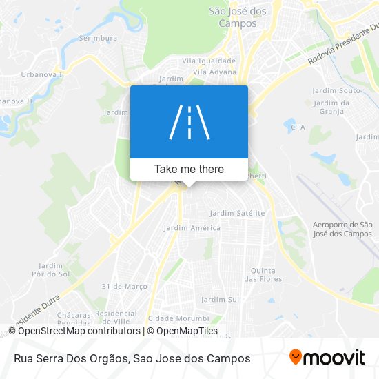 Mapa Rua Serra Dos Orgãos