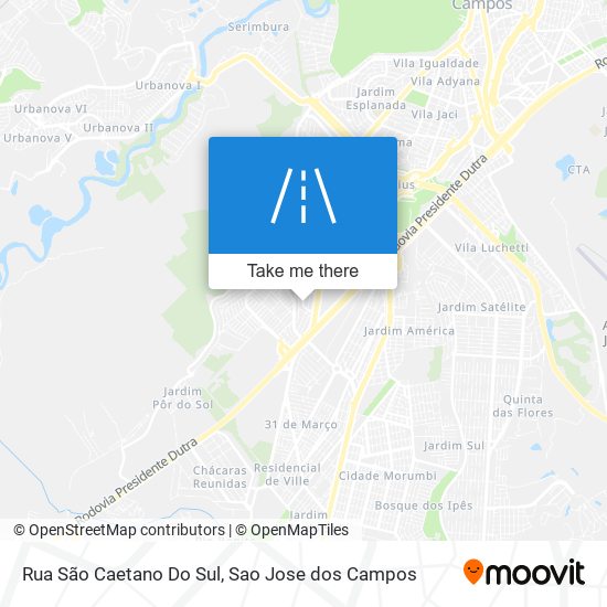 Mapa Rua São Caetano Do Sul