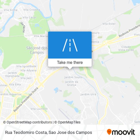 Mapa Rua Teodomiro Costa