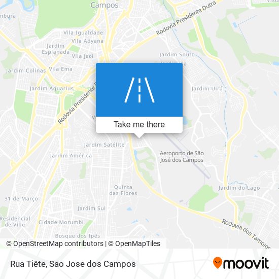 Rua Tiête map