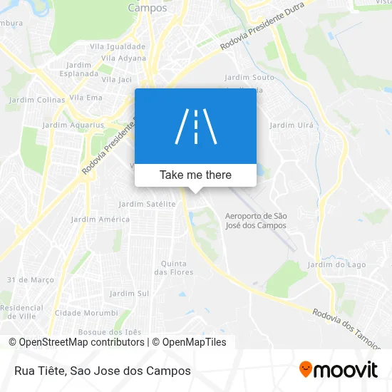 Rua Tiête map