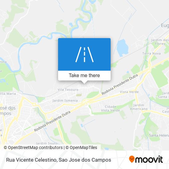 Rua Vicente Celestino map