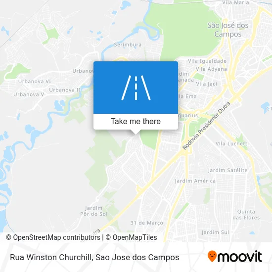 Rua Winston Churchill map