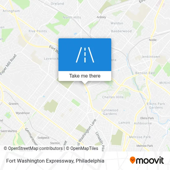 Fort Washington Expressway map