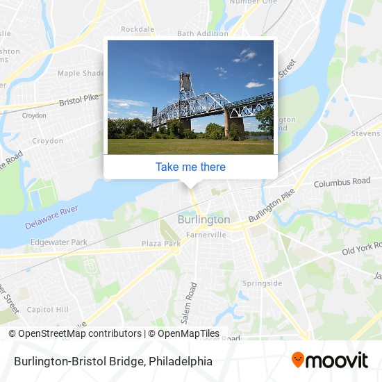 Burlington-Bristol Bridge map