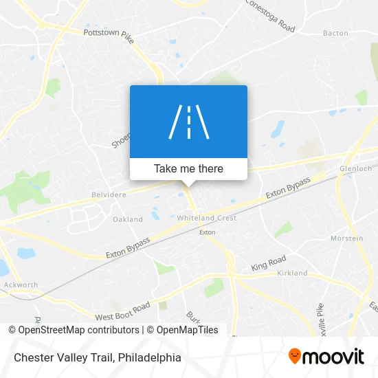 Chester Valley Trail map